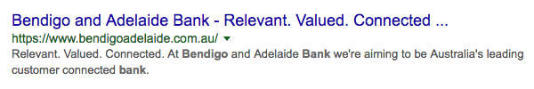 meta description bendigo bank