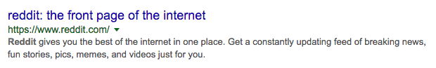 meta description reddit