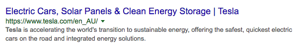 meta description tesla